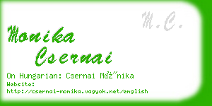 monika csernai business card